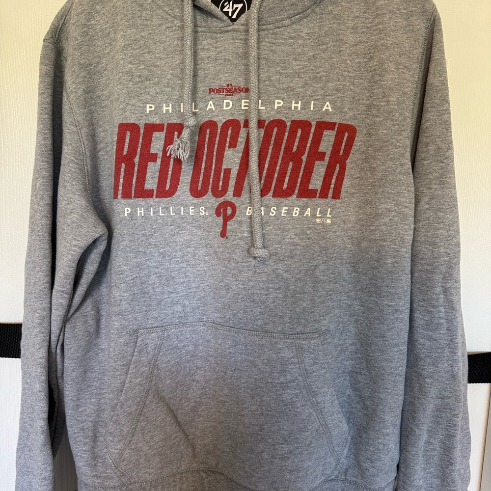 47 Brand Philadelphia Phillies Red October Gray Hoodie